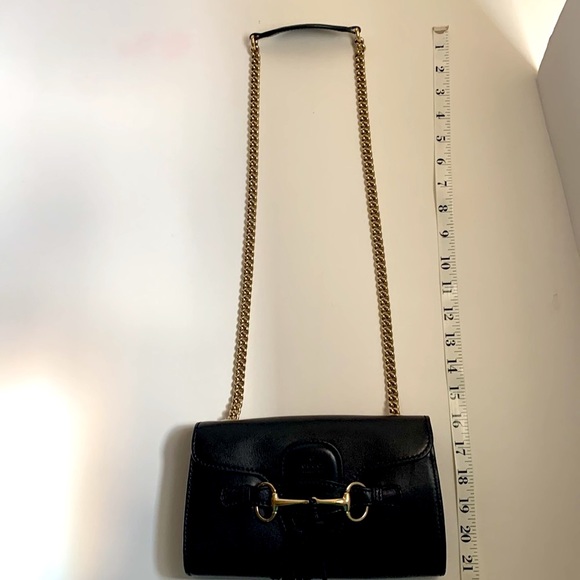GUCCI Emily Calfskin Horsebit Tassle Chain Small Bag - Picture 9 of 17
